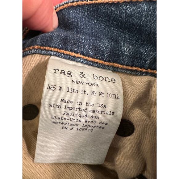 RAG & BONE DRE BAINBRIDGE JEANS 25 - Picture 11 of 12